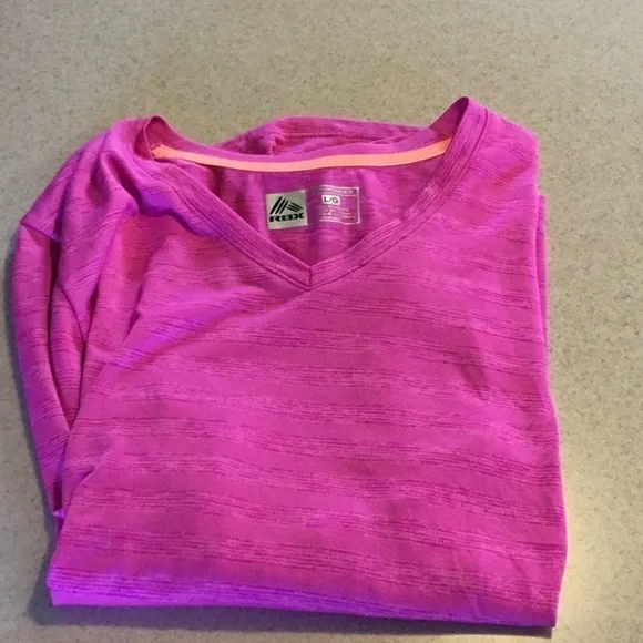 WOMENS’ size large RBX dri-fit long sleeve pink athletic shirt - Picture 7 of 13